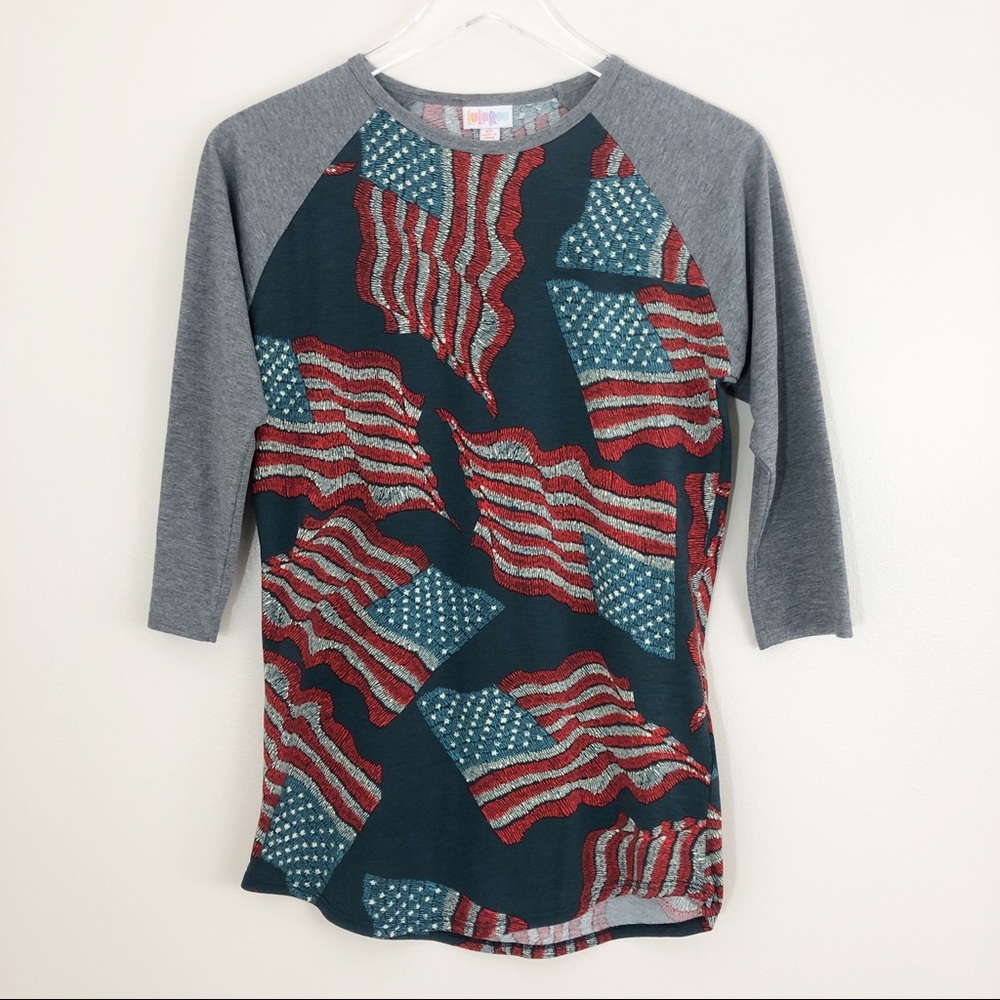 LuLaRoe | NWOT Randy American Flag Shirt